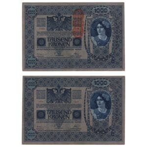 AUSTRIA 1000 kronen ND(1919) / Deutschösterreich overprint / VF
