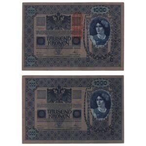 AUSTRIA 1000 kronen ND(1919) / Deutschösterreich overprint / VF