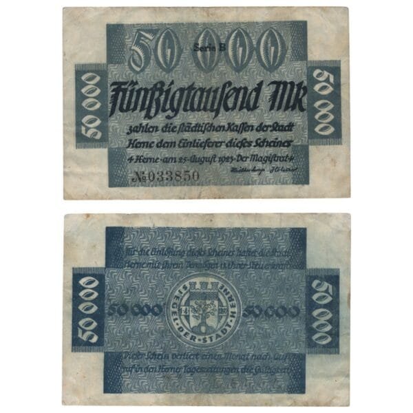 GERMANY 50000 mark 1923 / Herne city / Notgeld / VF