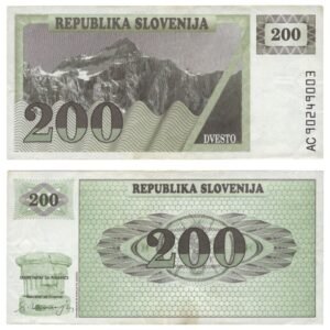SLOVENIA 200 tolarjev 1990 VF