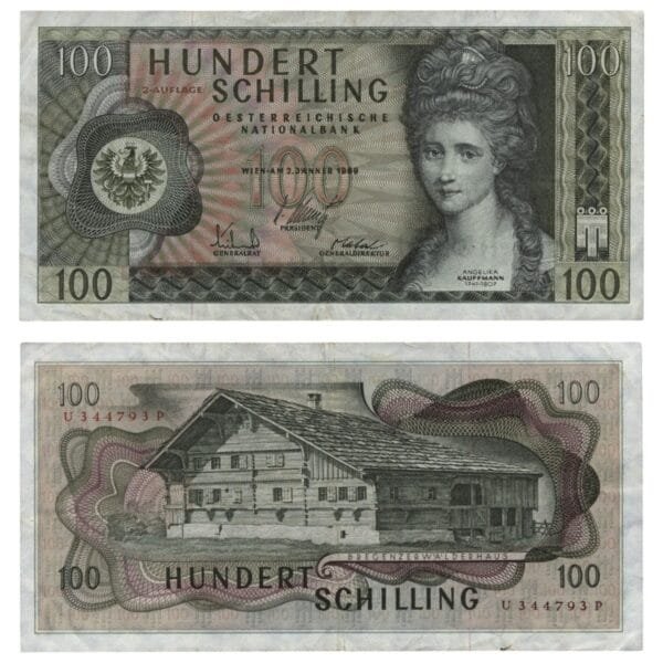 AUSTRIA 100 schilling 1969 VF