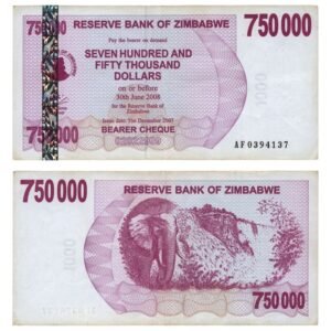 ZIMBABWE 750000 dollars 2007 VF