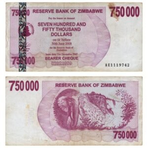 ZIMBABWE 750000 dollars 2007 VF-