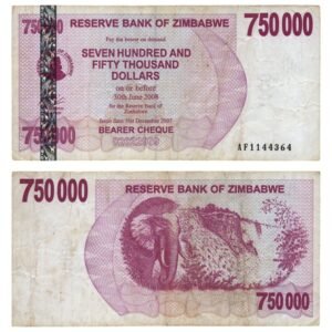 ZIMBABWE 750000 dollars 2007 VF-