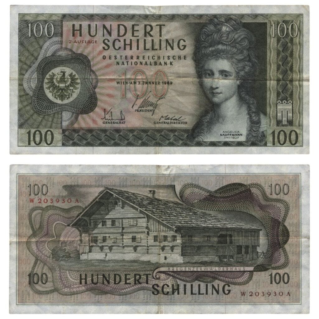 AUSTRIJA 100 šilinga 1969 VF-