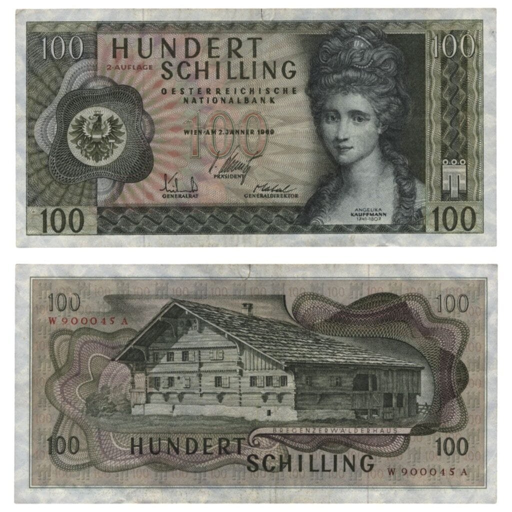 AUSTRIJA 100 šilinga 1969. / manje oštećenje / VF-