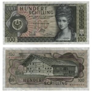 AUSTRIA 100 schilling 1969 / minor tear / VF-