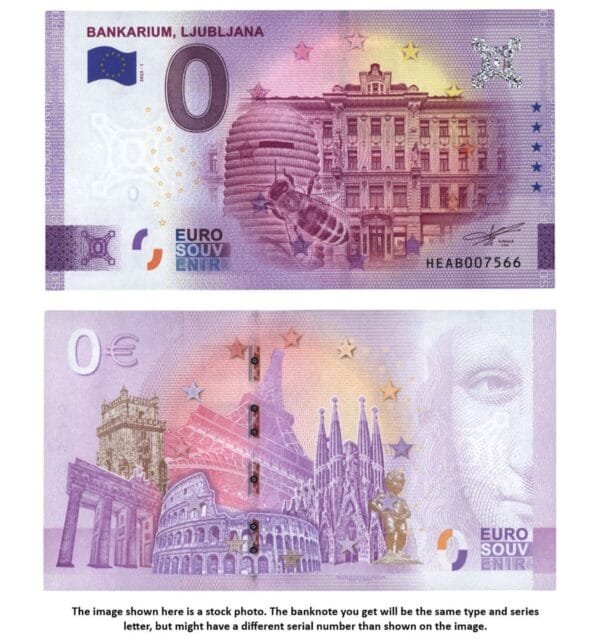 SLOVENIA 0 euro 2023 / Ljubljana souvenir banknote / UNC