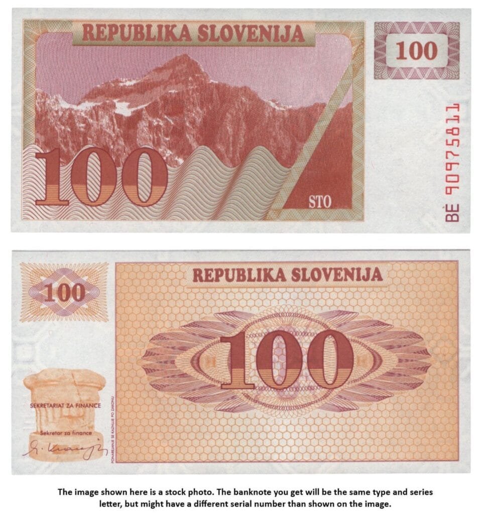 SLOVENIA 100 tolarjev 1990 UNC