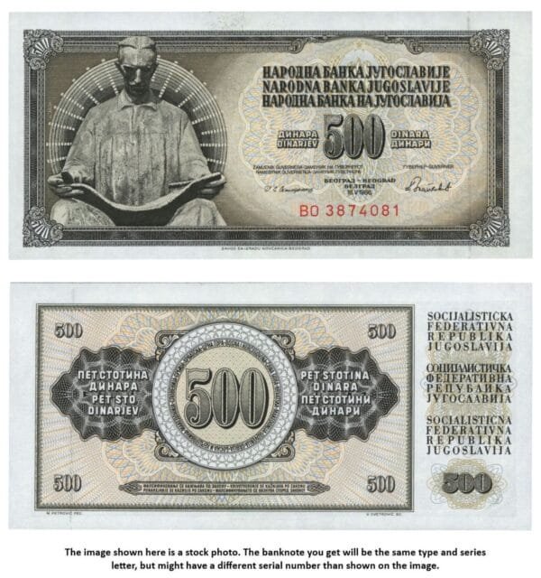 YUGOSLAVIA 500 dinara 1986 / Nikola Tesla / UNC