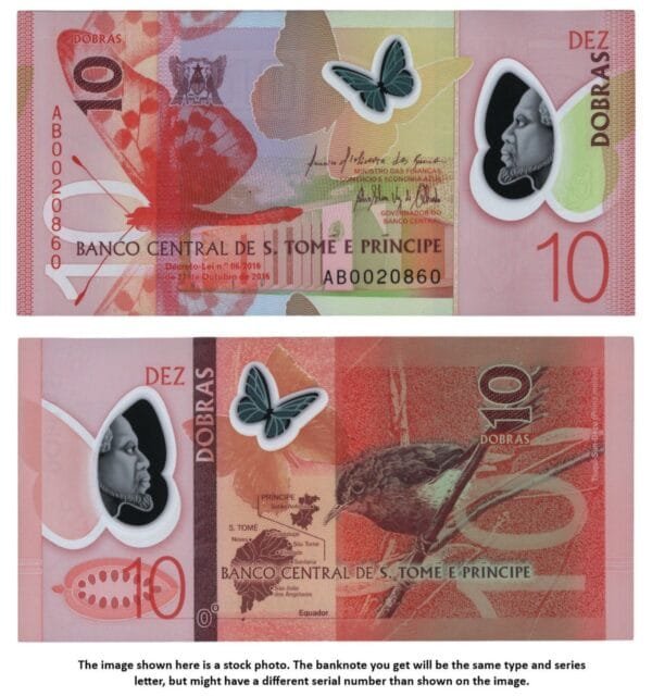 SAO TOME AND PRINCIPE 10 dobras 2016 / Polymer plastic / UNC
