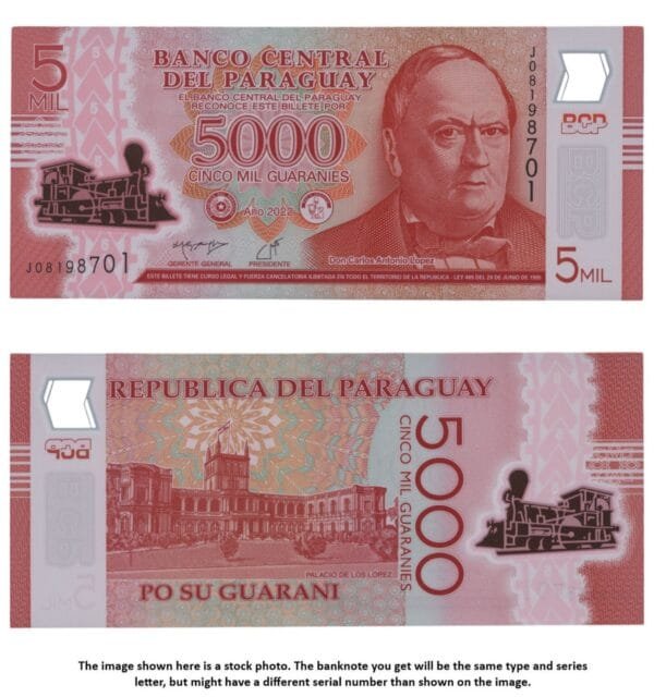 PARAGUAY 5000 guarani 2022 / Polymer plastic / UNC