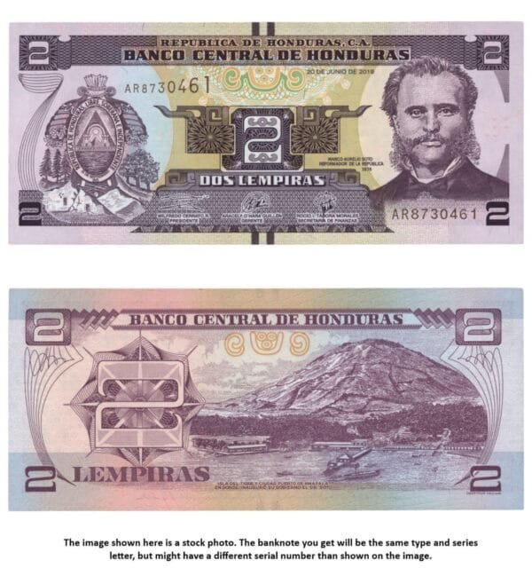 HONDURAS 2 lempiras 2019 UNC