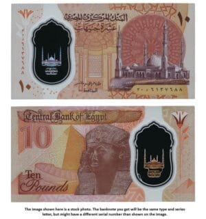 EGYPT 10 pounds 2022 / Polymer plastic / UNC