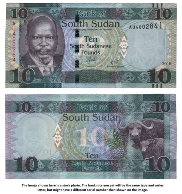 SOUTH SUDAN 10 pounds 2016 UNC