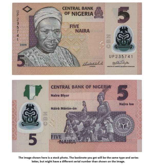 NIGERIA 5 naira 2009 / Polymer plastic / UNC