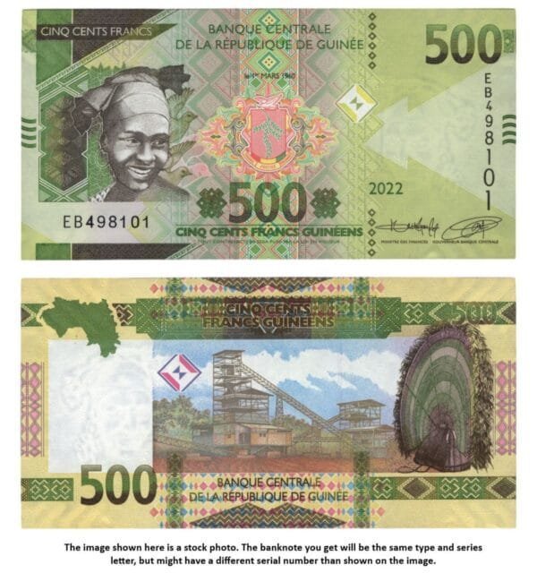 GUINEA 500 francs 2022 UNC