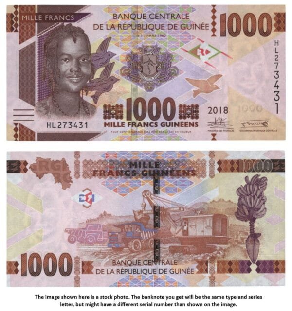 GUINEA 1000 francs 2018 UNC
