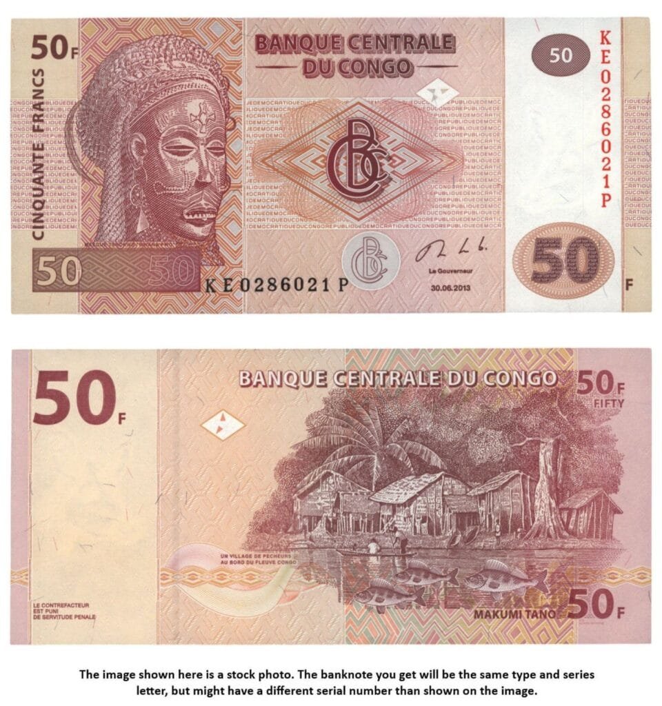 KONGO 50 franaka 2013 UNC
