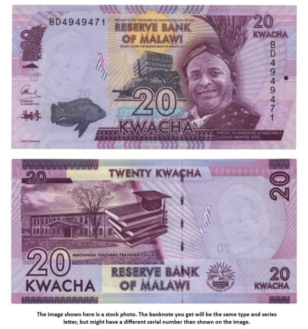 MALAWI 20 kwacha 2014 UNC