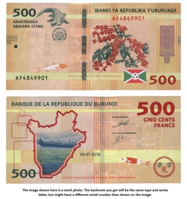 BURUNDI 500 francs 2018 UNC