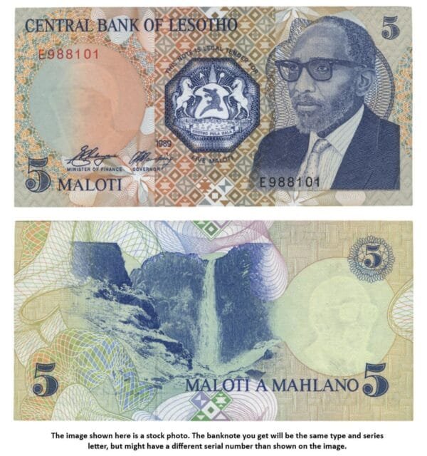 LESOTHO 5 maloti 1989 UNC