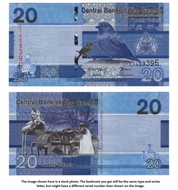 GAMBIA 20 dalasis 2023 UNC