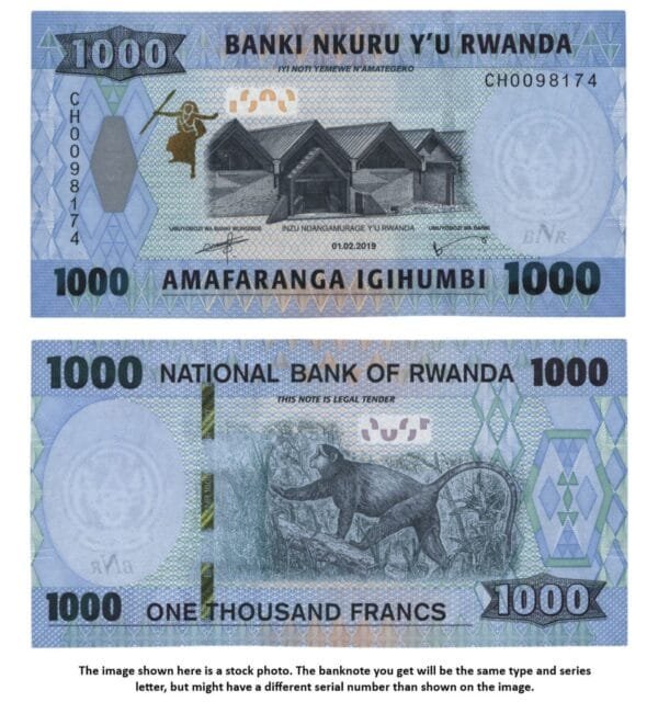 RWANDA 1000 francs 2019 UNC