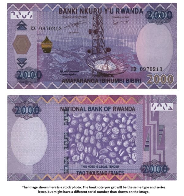 RWANDA 2000 francs 2014 UNC