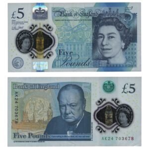 ENGLAND 5 pounds 2015 / Polymer plastic / VF