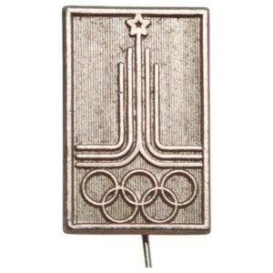 RUSSIA USSR 1980 Moscow Olympic Games / vintage lapel pin