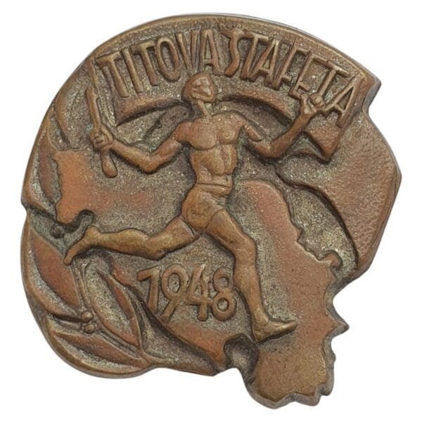 YUGOSLAVIA 1948 Josip Broz Tito Relay of Youth / vintage badge
