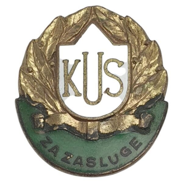 YUGOSLAVIA KUS Za zasluge / for merits / vintage enameled badge