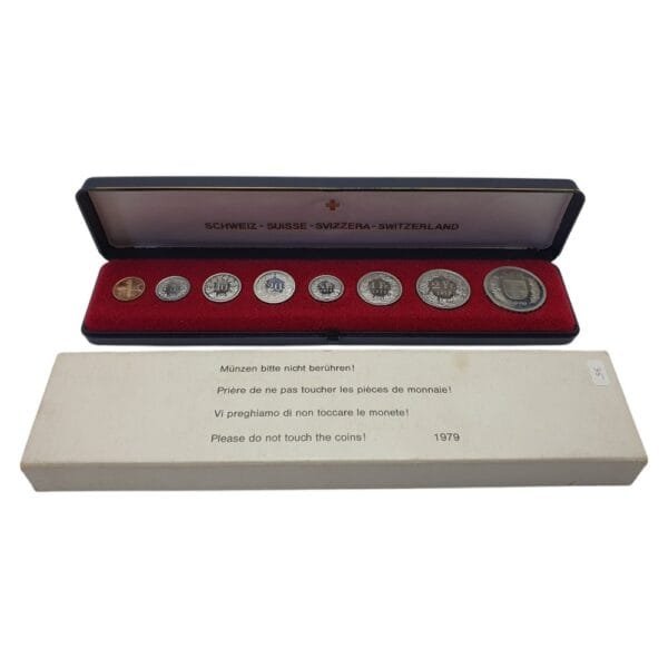 SWITZERLAND 1979 coins proof set / some coins might have minor handling marks