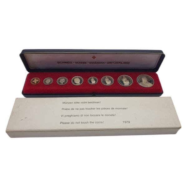 SWITZERLAND 1979 coins proof set / some coins might have minor handling marks