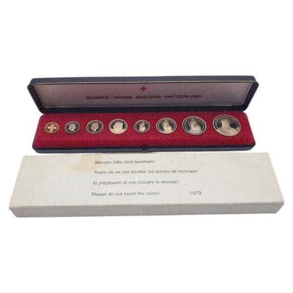 SWITZERLAND 1979 coins proof set / some coins might have minor handling marks