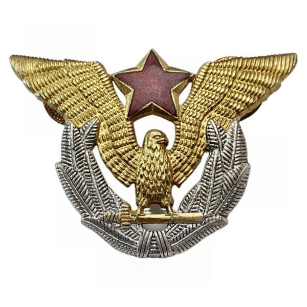 YUGOSLAVIA Airforce officer enameled cap badge