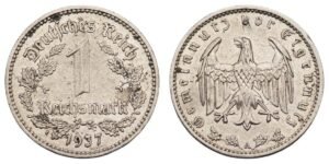 GERMANY 1 reichsmark 1937A / 3rd Reich / VF
