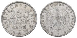 GERMANY 200 mark 1923A / Weimar Republic / VF