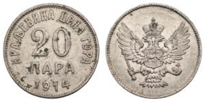 MONTENEGRO 20 para 1914 VF