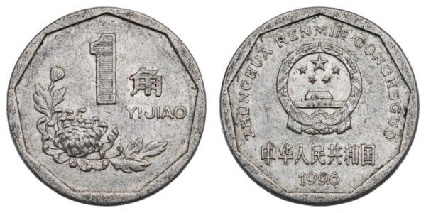 CHINA 1 jiao 1996 VF