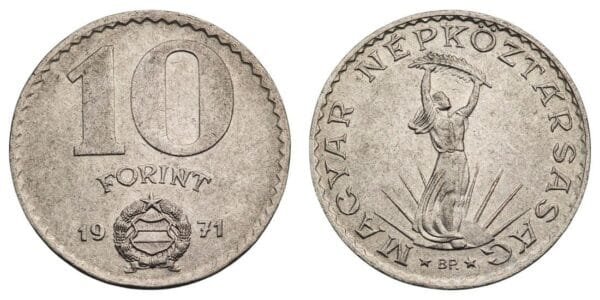 HUNGARY 10 forint 1971 VF