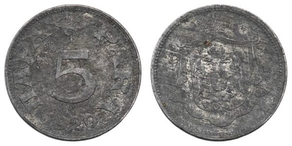 YUGOSLAVIA 5 para 1920 F