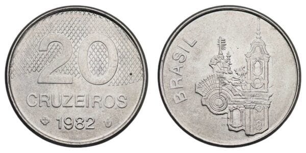 BRAZIL 20 cruzeiros 1982 XF