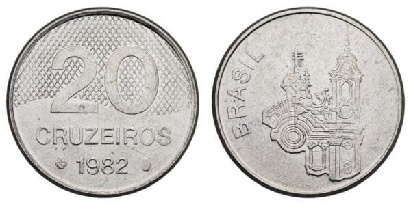 BRAZIL 20 cruzeiros 1982 XF