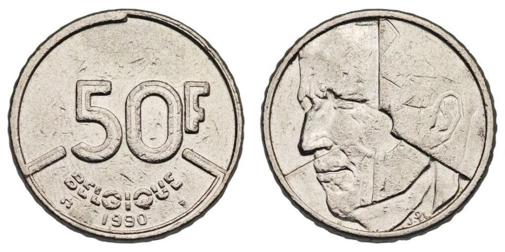 BELGIUM 50 francs 1990 / French text / VF