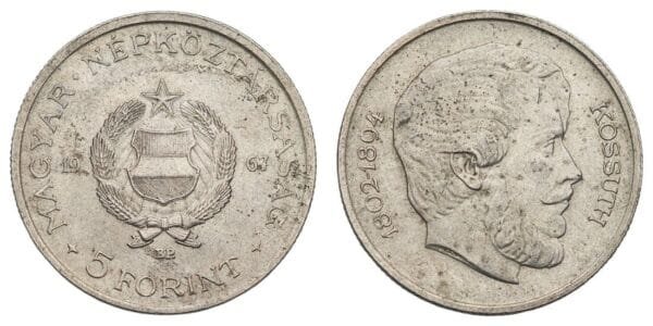 HUNGARY 5 forint 1967 / Lajos Kossuth / VF