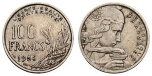 FRANCE 100 francs 1955 VF