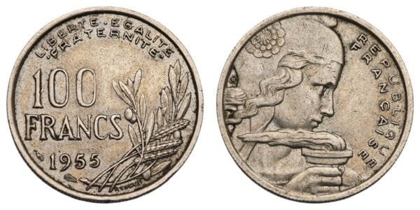FRANCE 100 francs 1955 VF