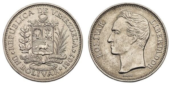 VENEZUELA 1 bolívar 1967 VF